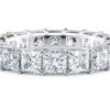 Anillo de Compromiso Regent Princesa Eternidad en oro blanco 18k — Joyería Cáceres