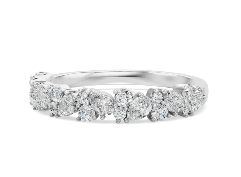 Anillo de Compromiso Capri en oro blanco 18k — Joyería Cáceres