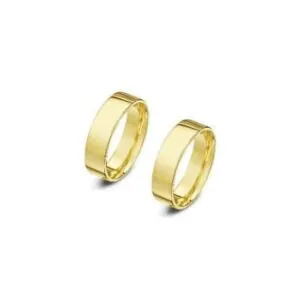 argollas de oro 18k amarillo italiano planas