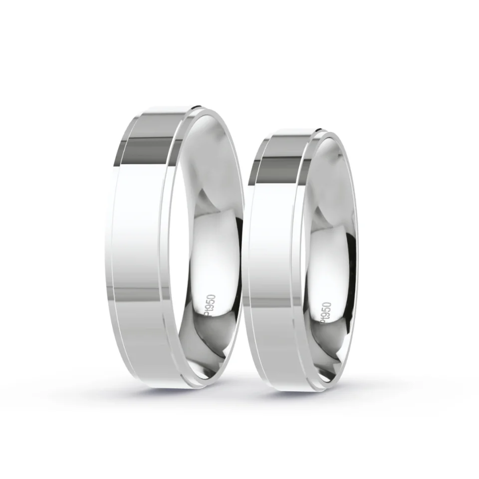 Argollas de Matrimonio Marquise Platino 999 5mm 18,2g - Par