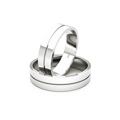 Argollas de Matrimonio Saffy Platino 999 5,5mm - Par