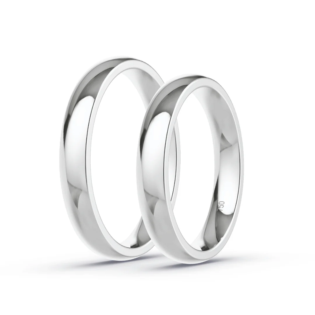 Anillo de Matrimonio – Inglés 3,5 mm – Blanco en oro blanco 18k — Joyería Cáceres