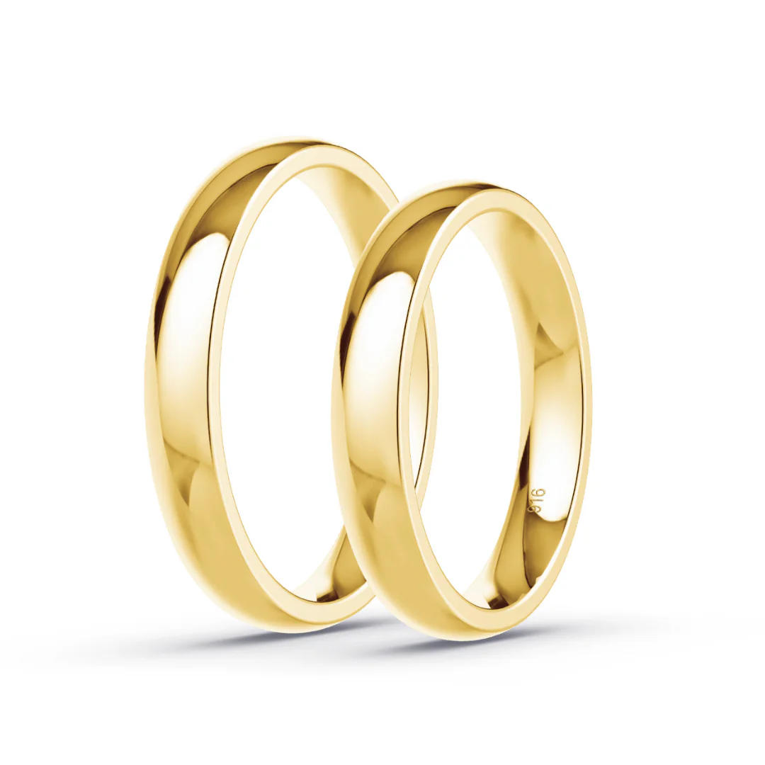 Anillo de Matrimonio – Inglés 3,5 mm – Amarillo en oro amarillo 18k — Joyería Cáceres