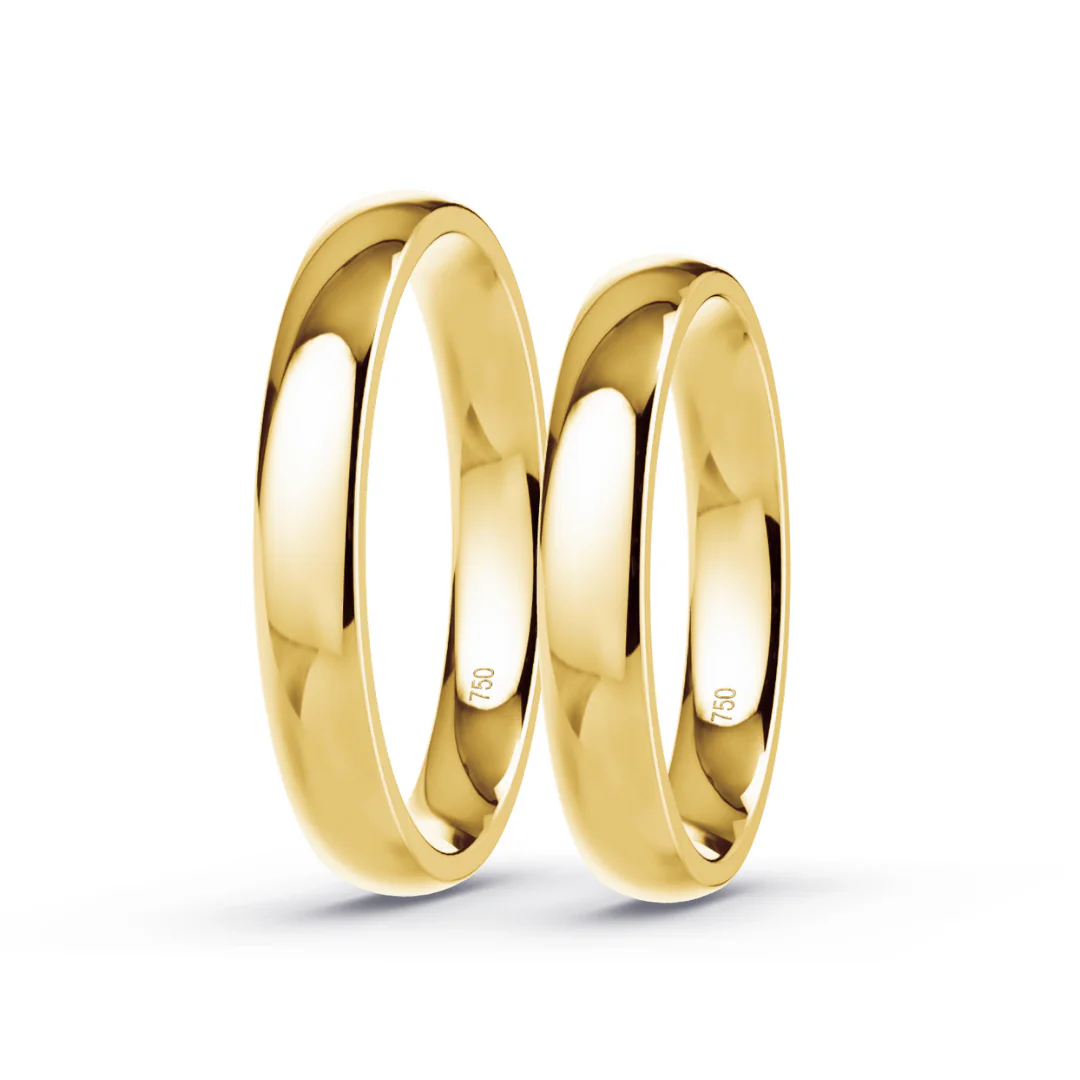 Anillo de Matrimonio – Inglés 3,5 mm – Amarillo en oro amarillo 18k — Joyería Cáceres
