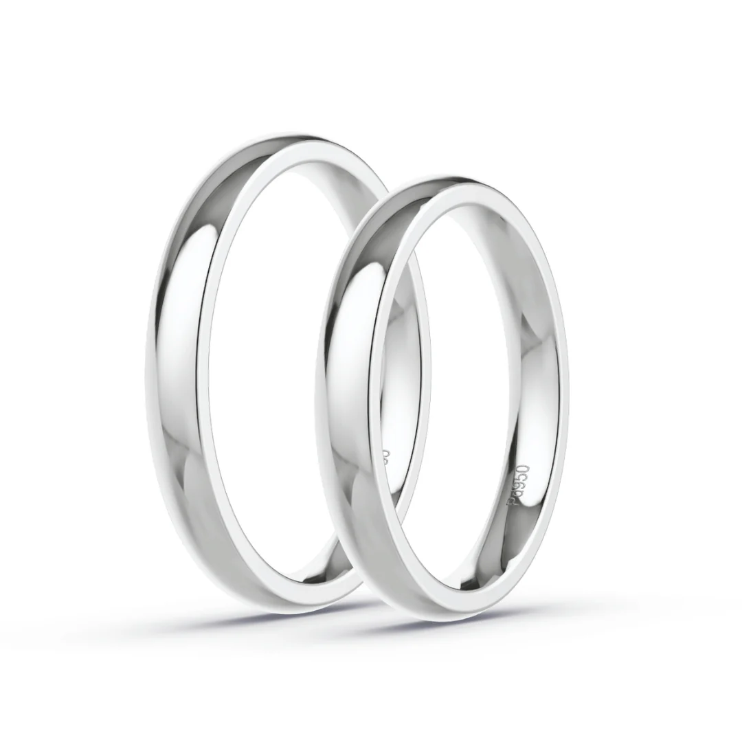 Anillo de Matrimonio – Inglés 3 mm – Platino — Joyería Cáceres