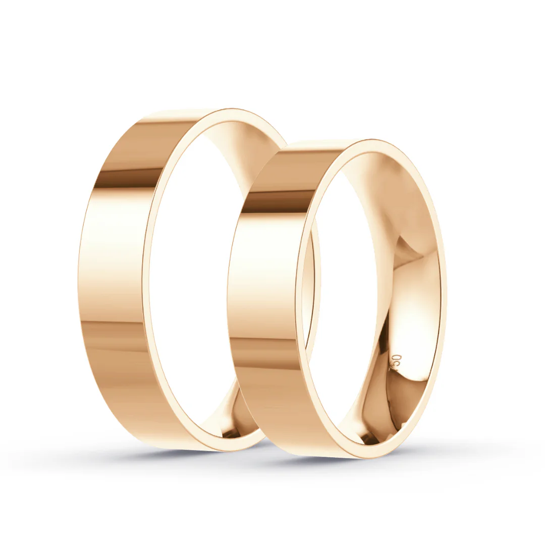 Anillo de Matrimonio – Planas 4,5 mm – Rosado en oro rosado 18k — Joyería Cáceres