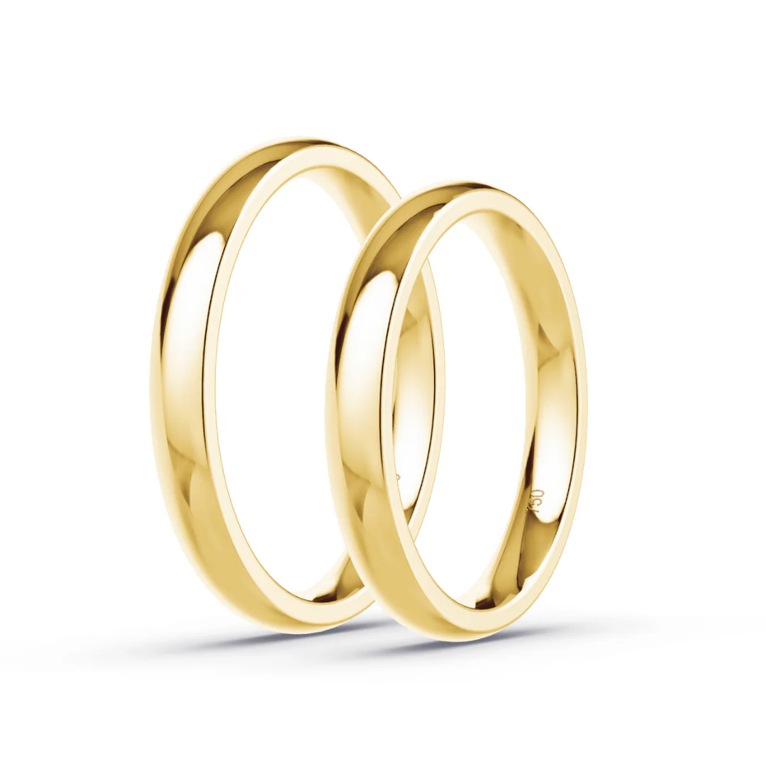 Anillo de Matrimonio – Inglés 3 mm – Amarillo en oro amarillo 18k — Joyería Cáceres