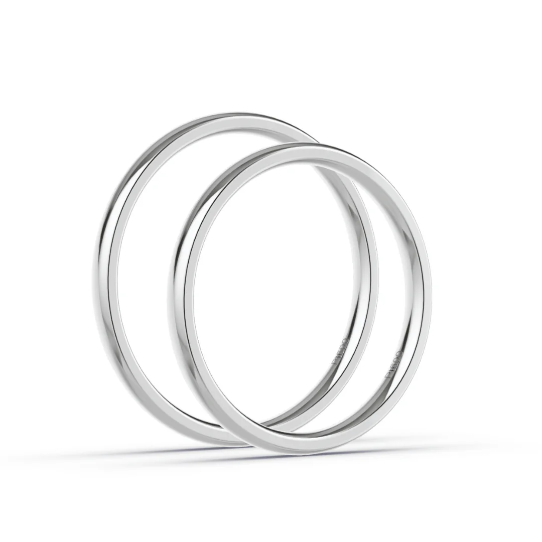 Anillos de Promesa 2mm – Platino — Joyería Cáceres