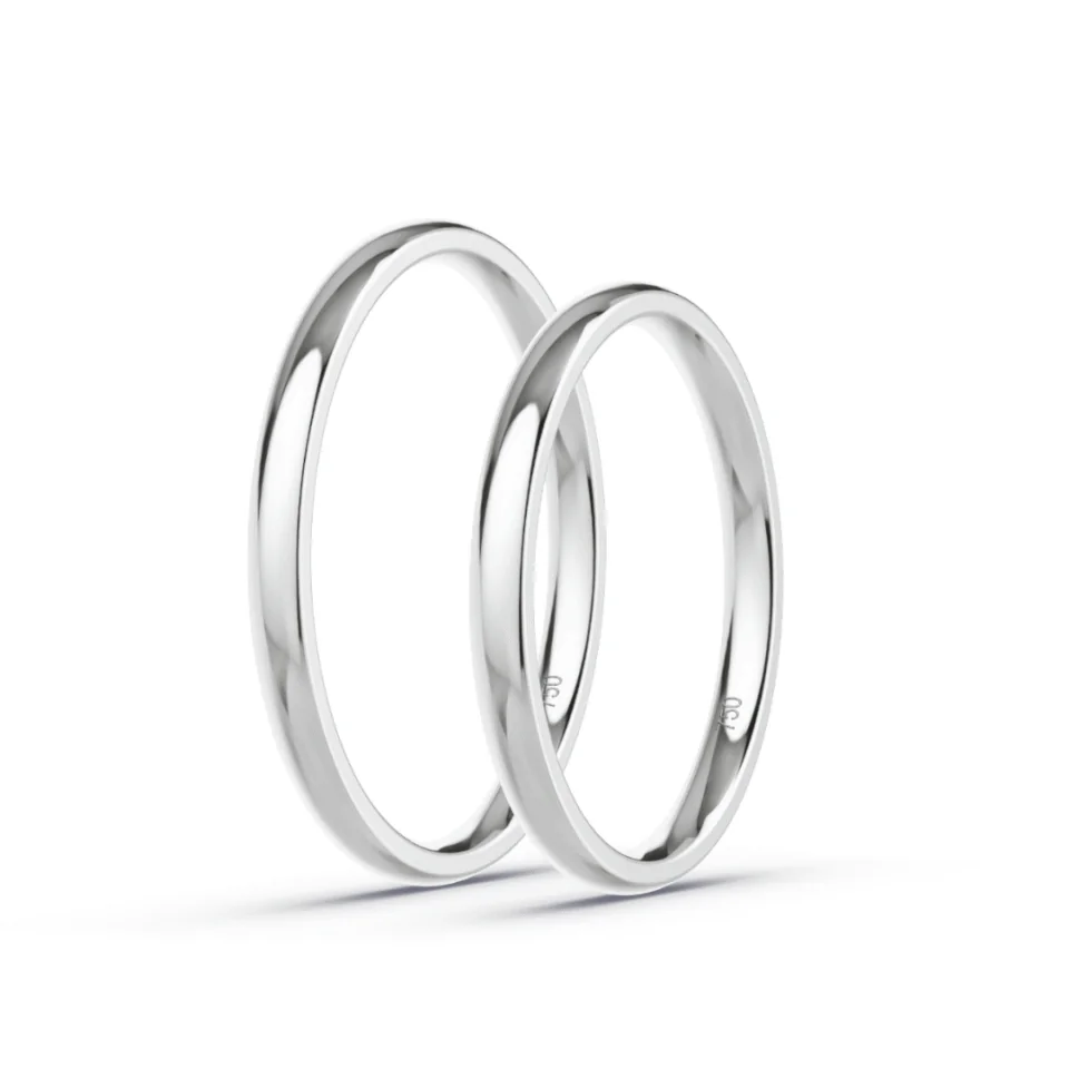 Anillos de Promesa 2mm – Platino — Joyería Cáceres