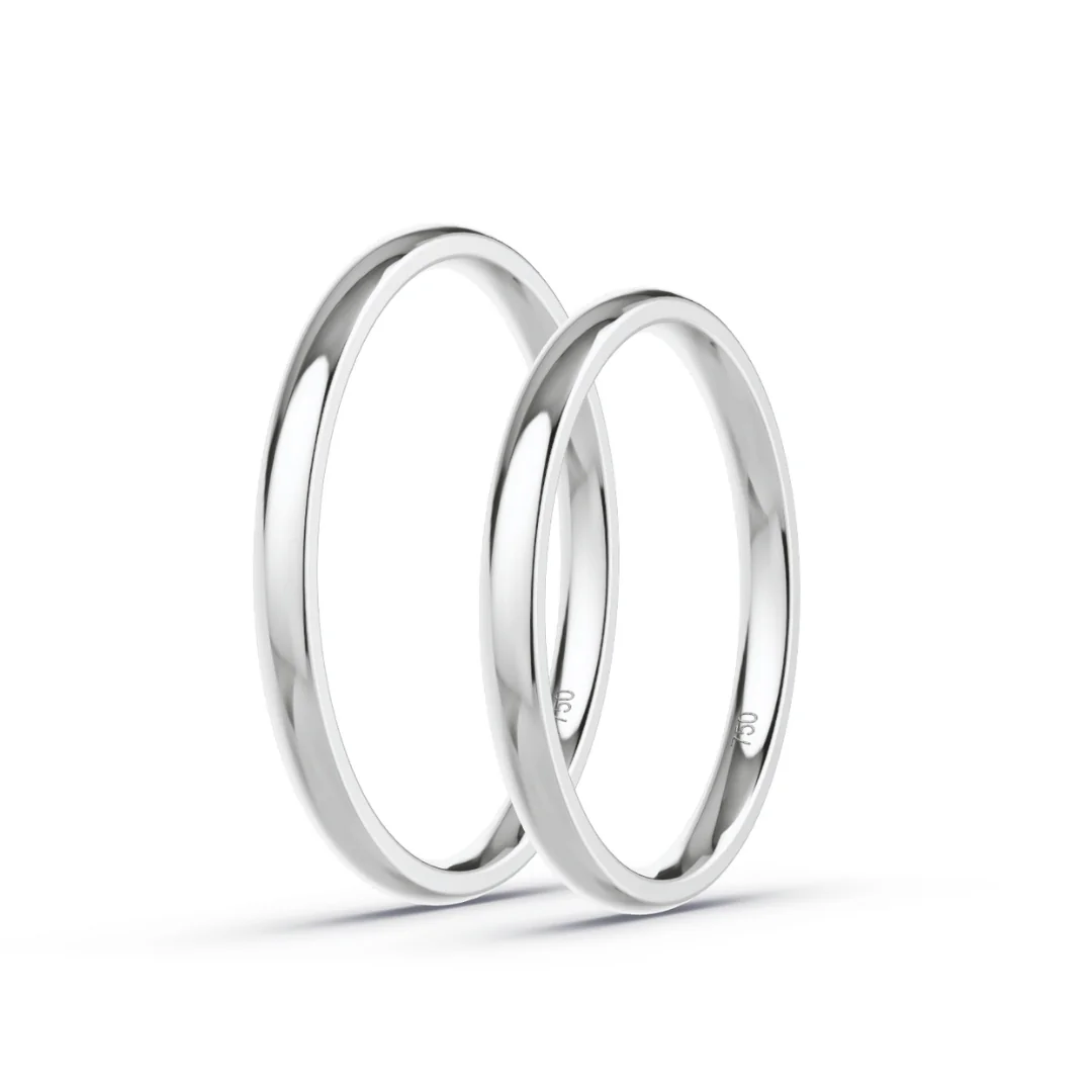Anillos de Promesa 2mm – Platino — Joyería Cáceres