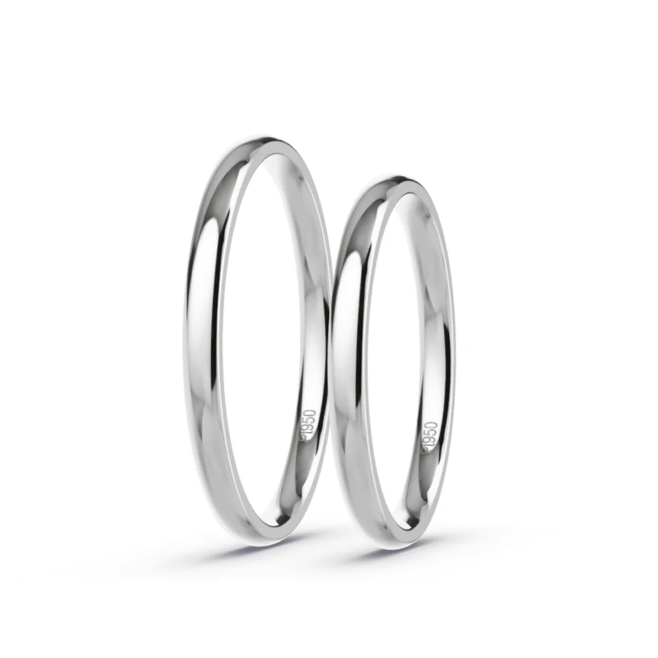 Anillos de Promesa Platino 999 2mm - Par