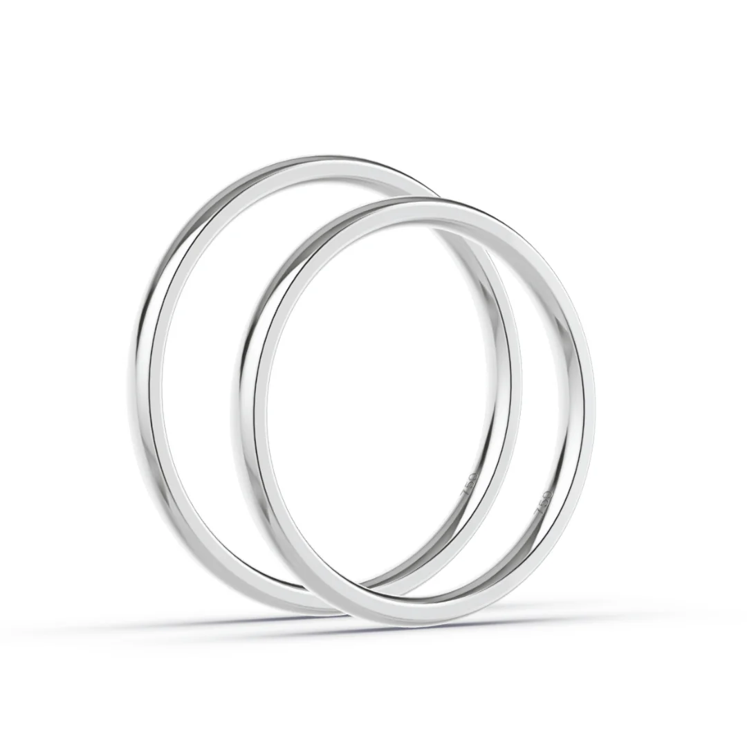Anillos de Promesa 2mm – Blanco en oro blanco 18k Anillos de Promesa 2mm – Blanco en oro blanco 18k — Joyería Cáceres