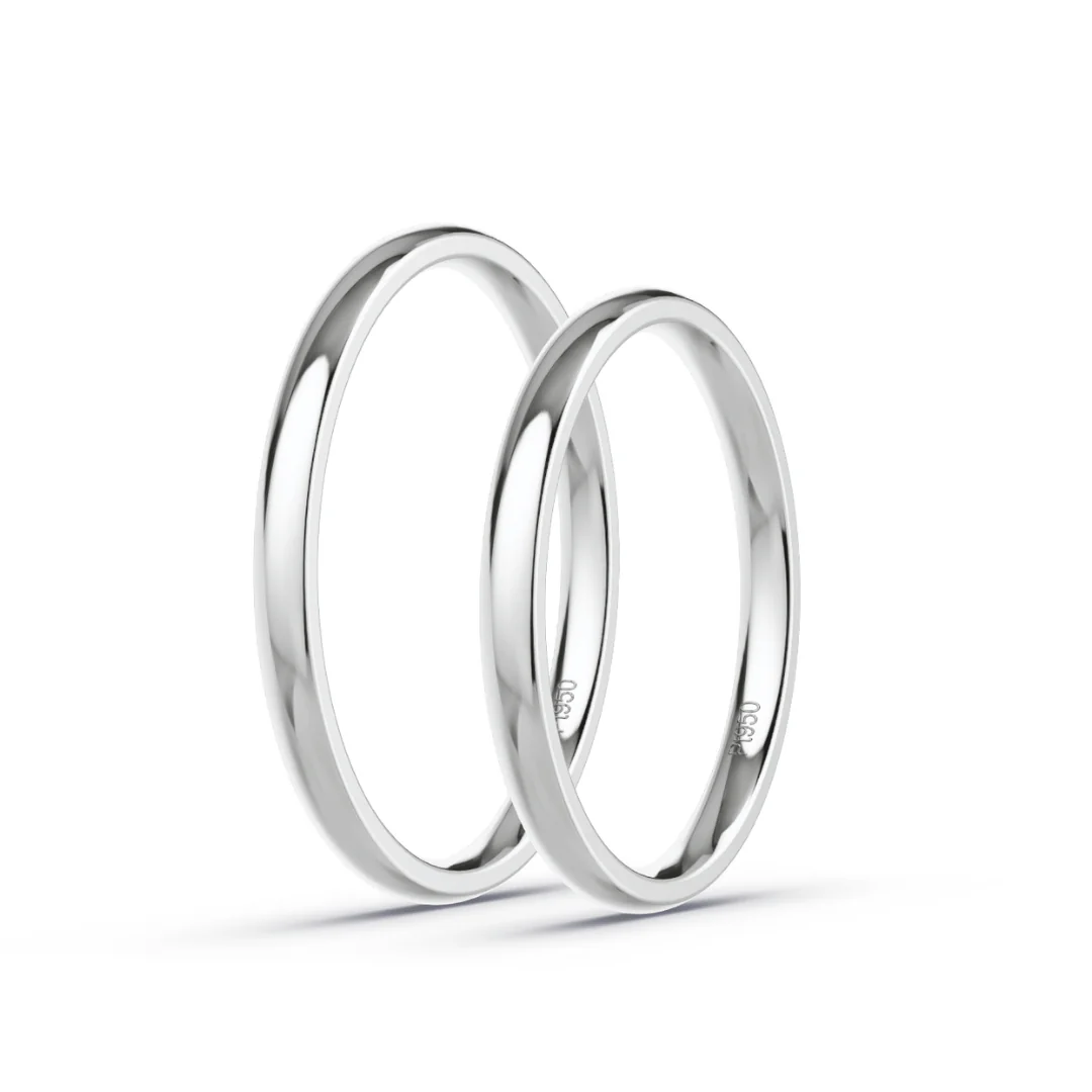 Anillos de Promesa 2mm – Blanco en oro blanco 18k Anillos de Promesa 2mm – Blanco en oro blanco 18k — Joyería Cáceres