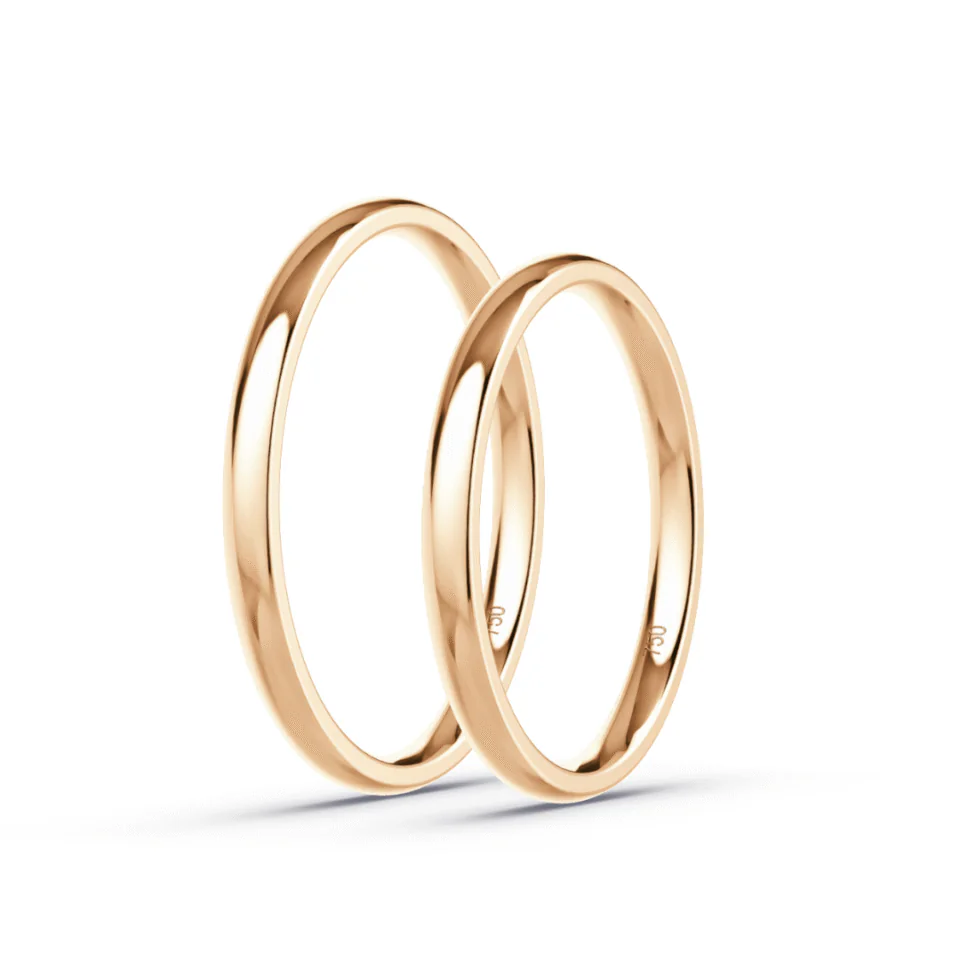 Anillos de Promesa 2 mm – Rosado en oro rosado 18k — Joyería Cáceres