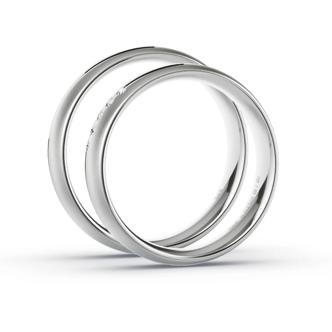 Anillo de Matrimonio – Vita 4,5 mm – Oro 18k Blanco — Joyería Cáceres
