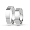 Anillo de Matrimonio – Planas 4,5 mm – Blanco en oro blanco 18k — Joyería Cáceres