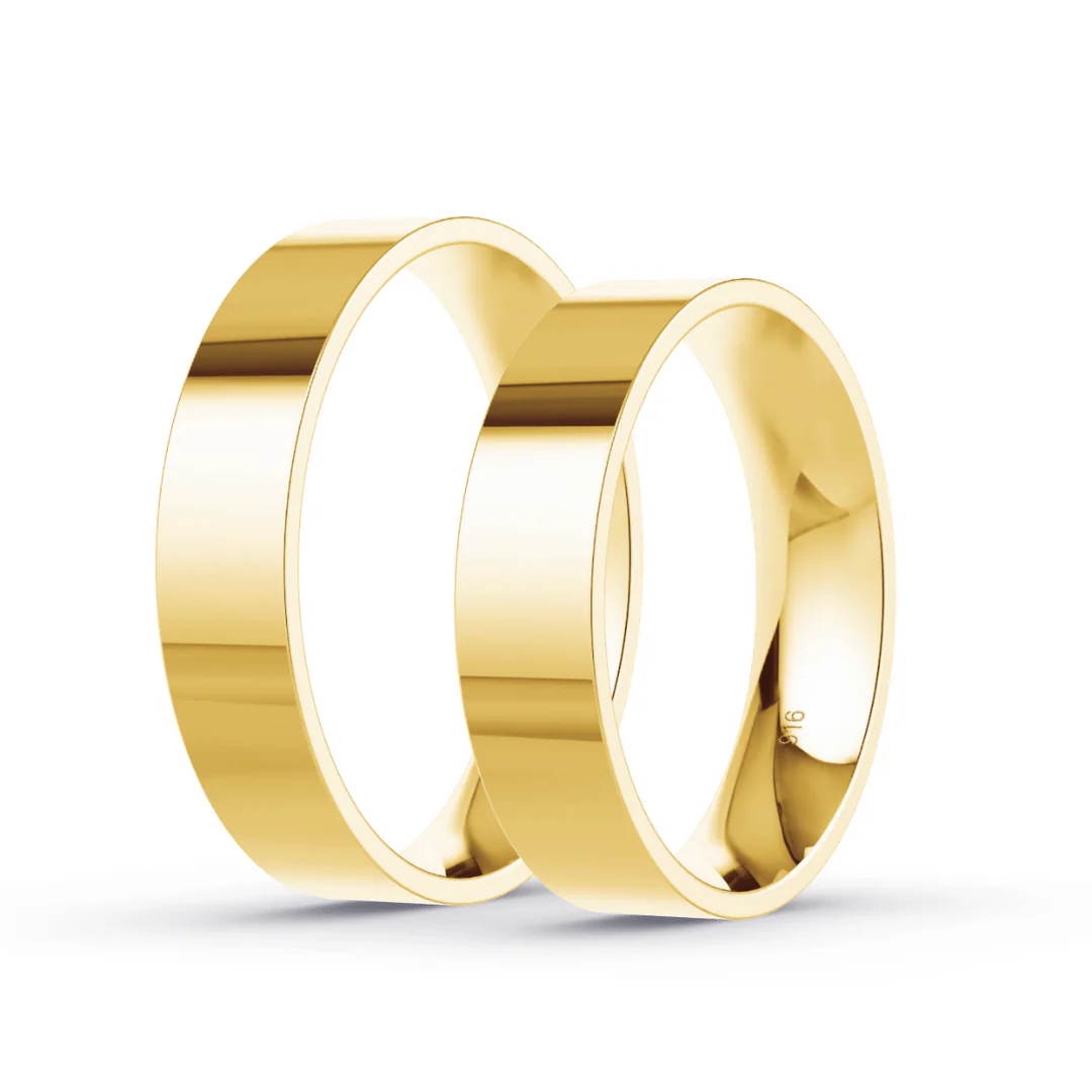 Anillo de Matrimonio – Planas 4,5 mm – Amarillo en oro amarillo 18k — Joyería Cáceres