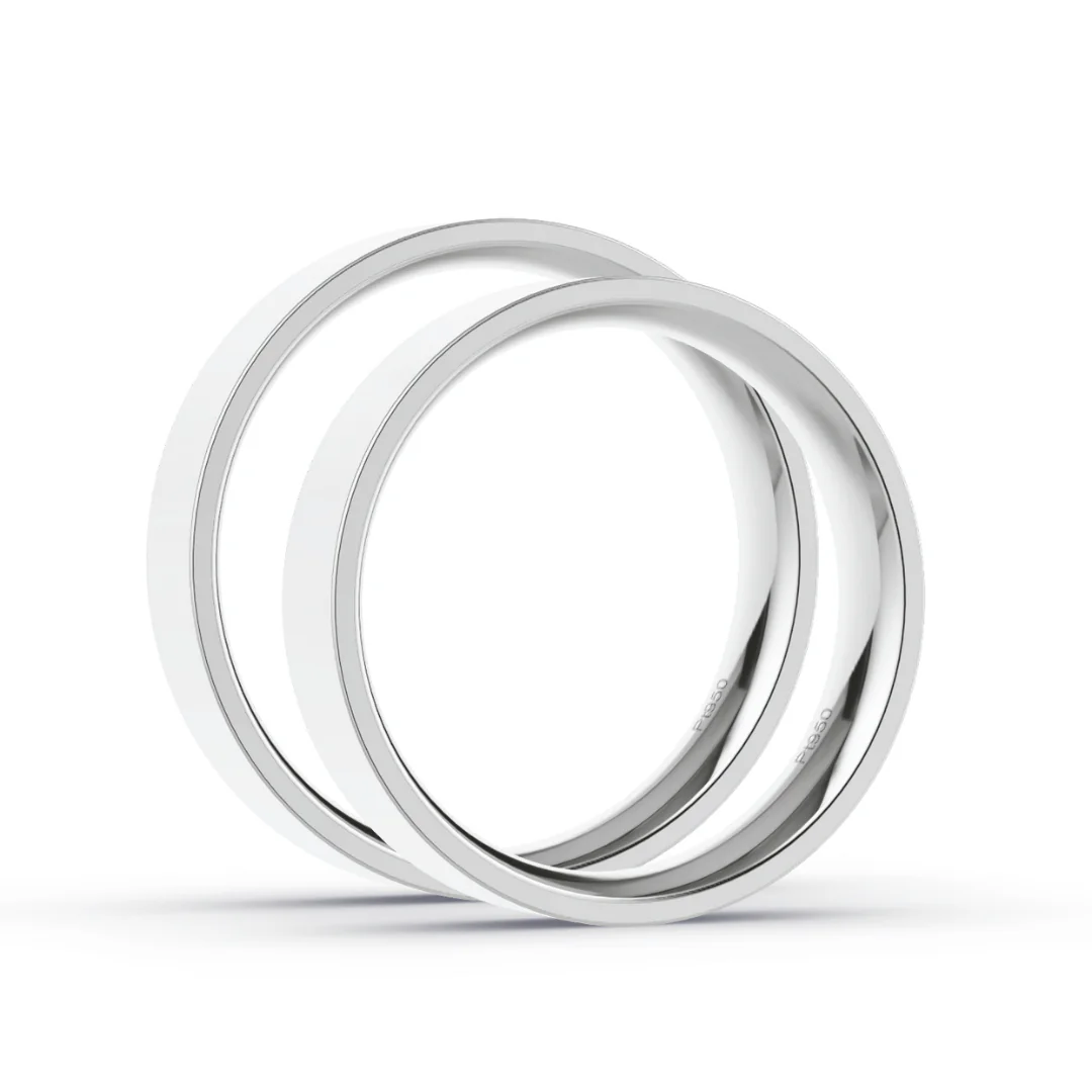 Anillo de Matrimonio – Planas 4 mm – Platino — Joyería Cáceres