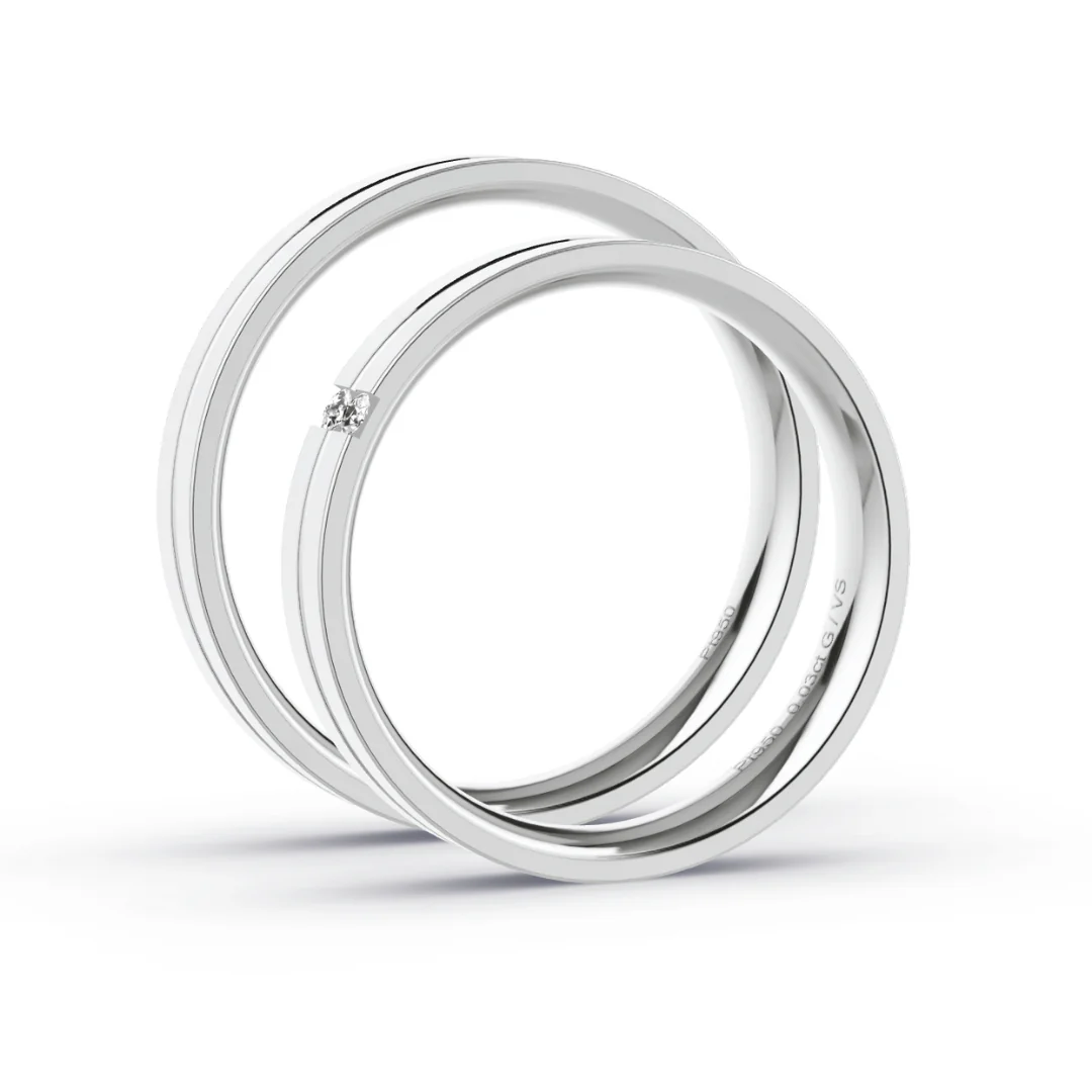 Anillo de Matrimonio – Neo 3,5 mm – Platino — Joyería Cáceres