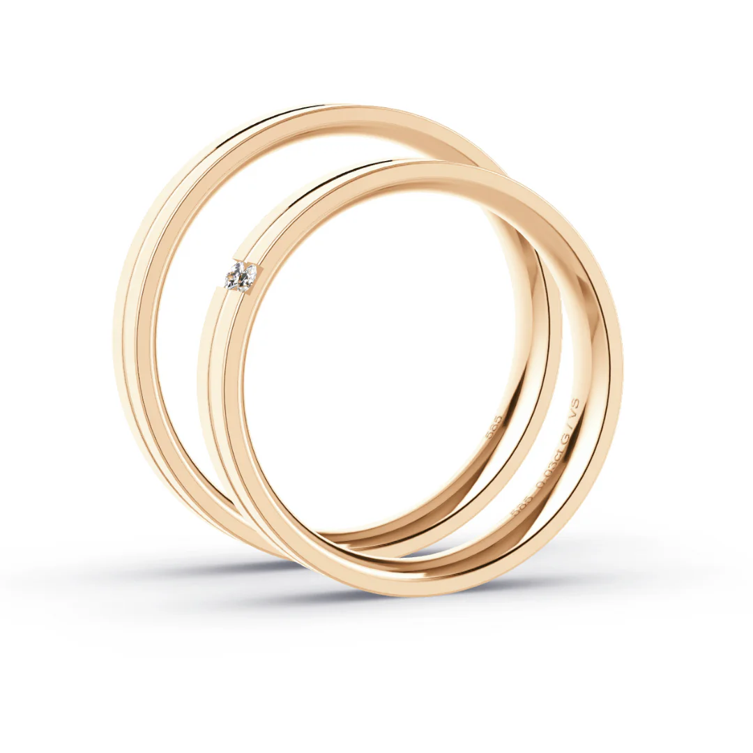 Anillo de Matrimonio – Neo 3,5 mm – Oro 18k Rosado — Joyería Cáceres