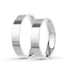 Anillo de Matrimonio – Planas 4 mm – Blanco en oro blanco 18k — Joyería Cáceres