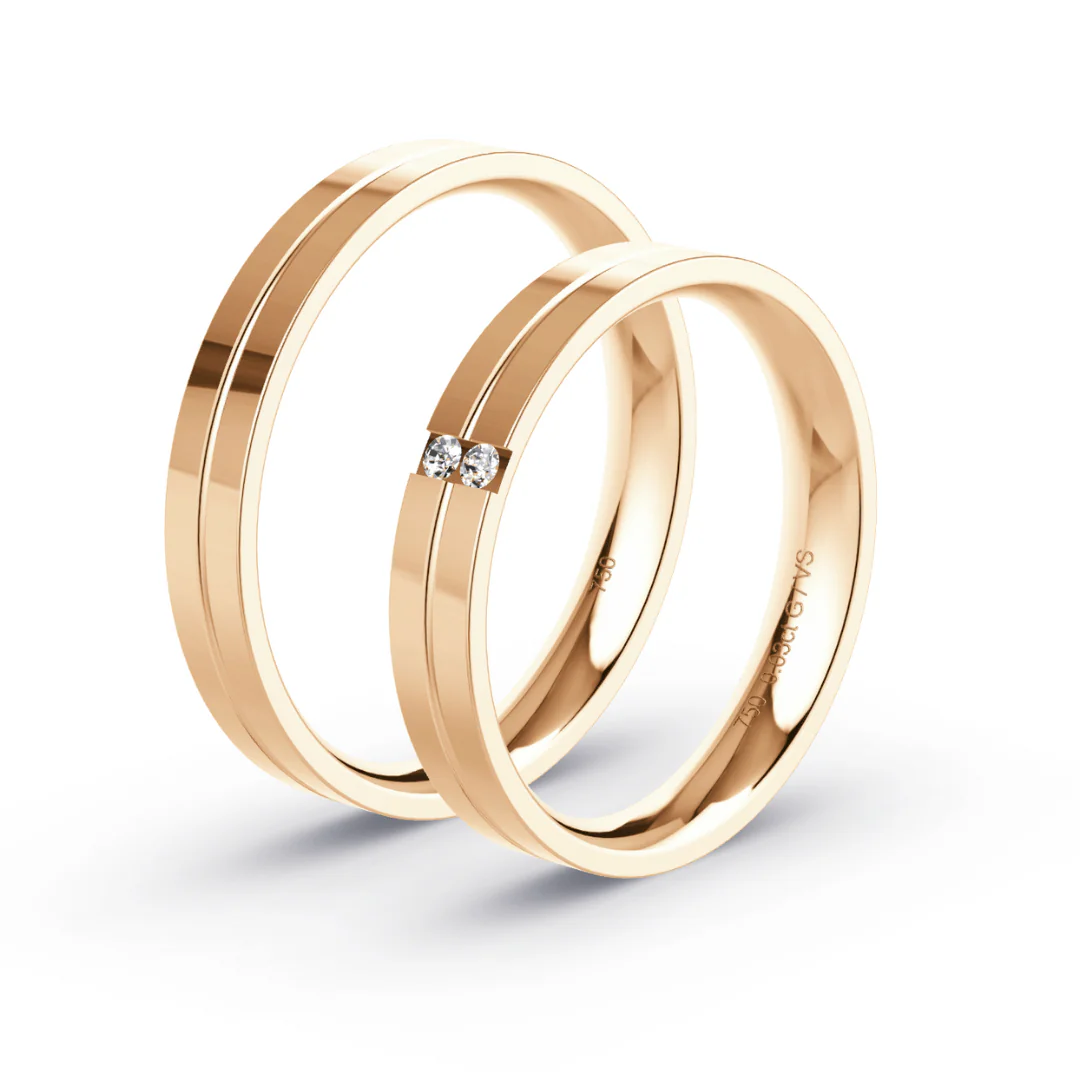 Anillo de Matrimonio – Neo 3,5 mm – Oro 18k Rosado — Joyería Cáceres