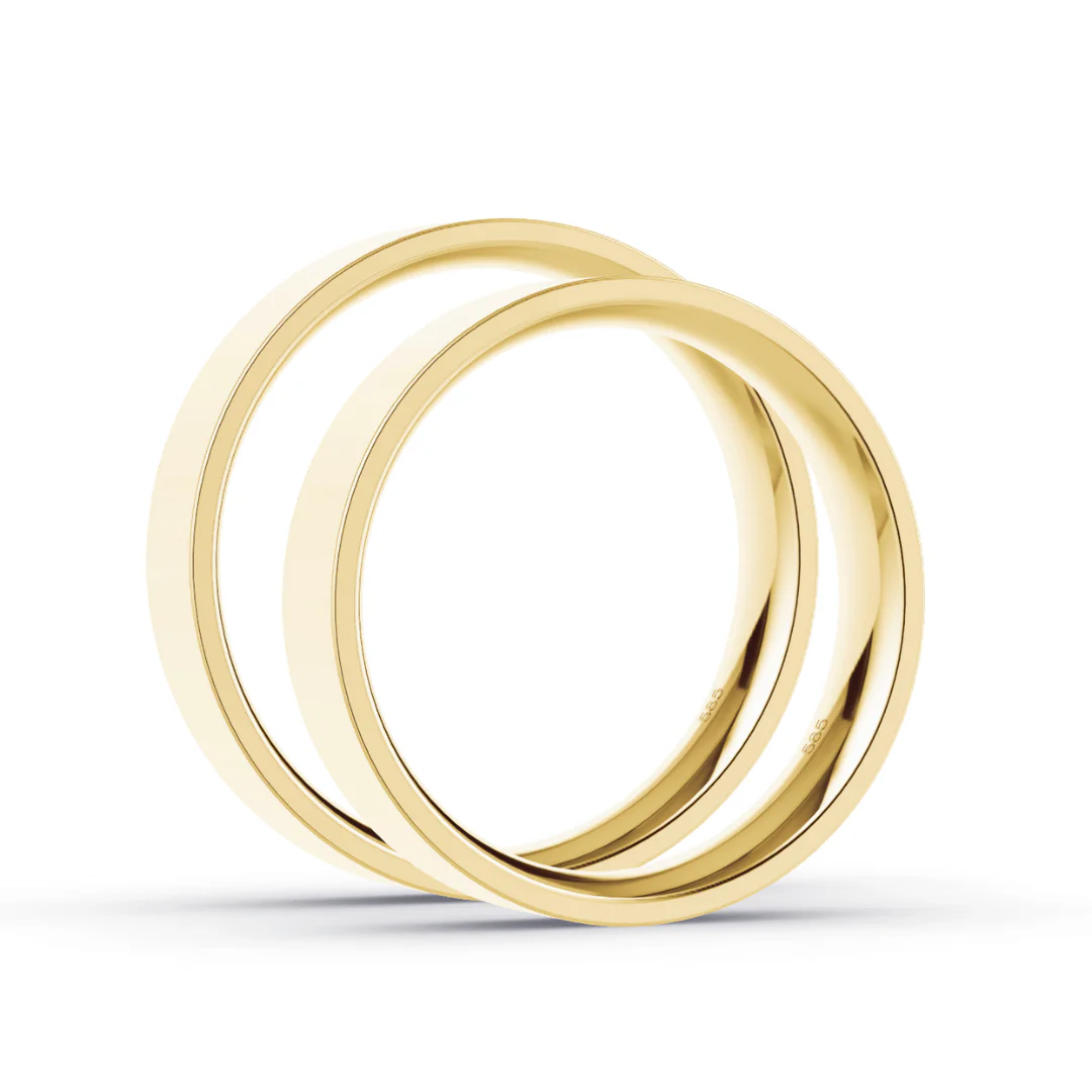 Anillo de Matrimonio – Planas 4 mm – Amarillo en oro amarillo 18k — Joyería Cáceres