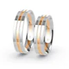 Anillo de Matrimonio – Alma  Bicolor 5,0 mm – Rosado en oro bicolor 18k — Joyería Cáceres