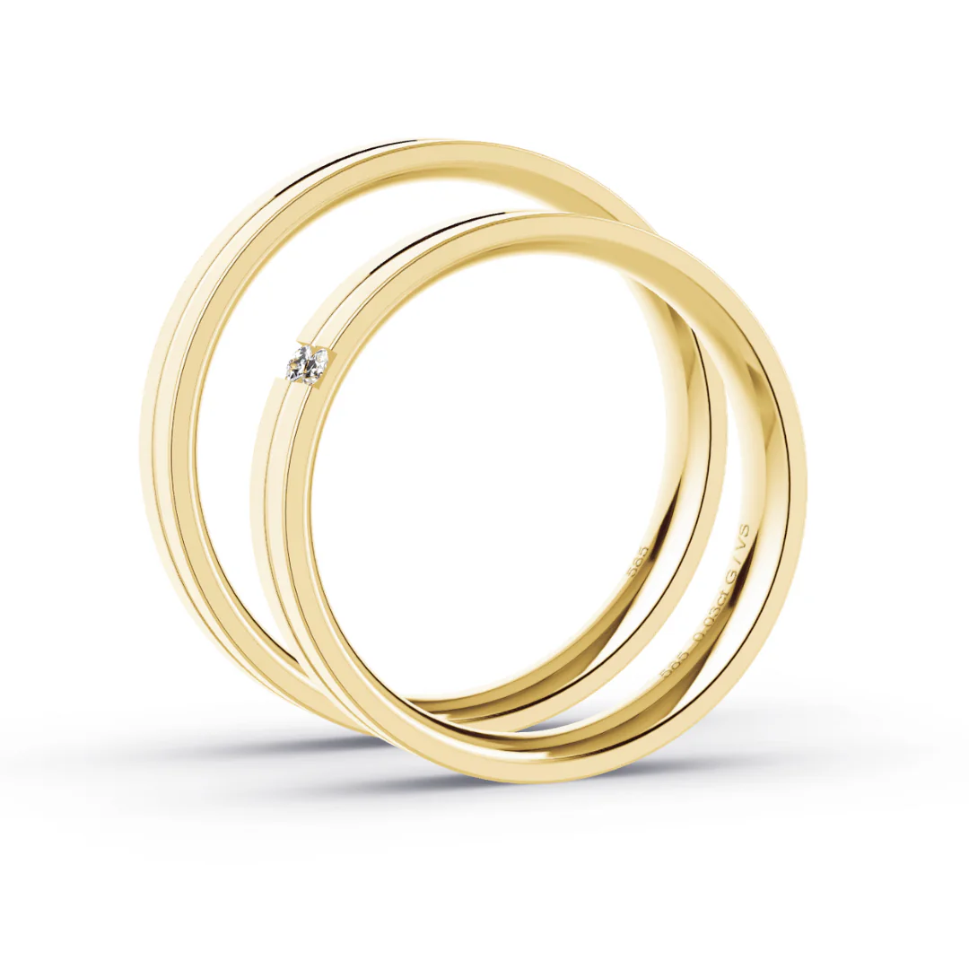 Anillo de Matrimonio – Neo 3,5 mm – Oro 18k Amarillo — Joyería Cáceres