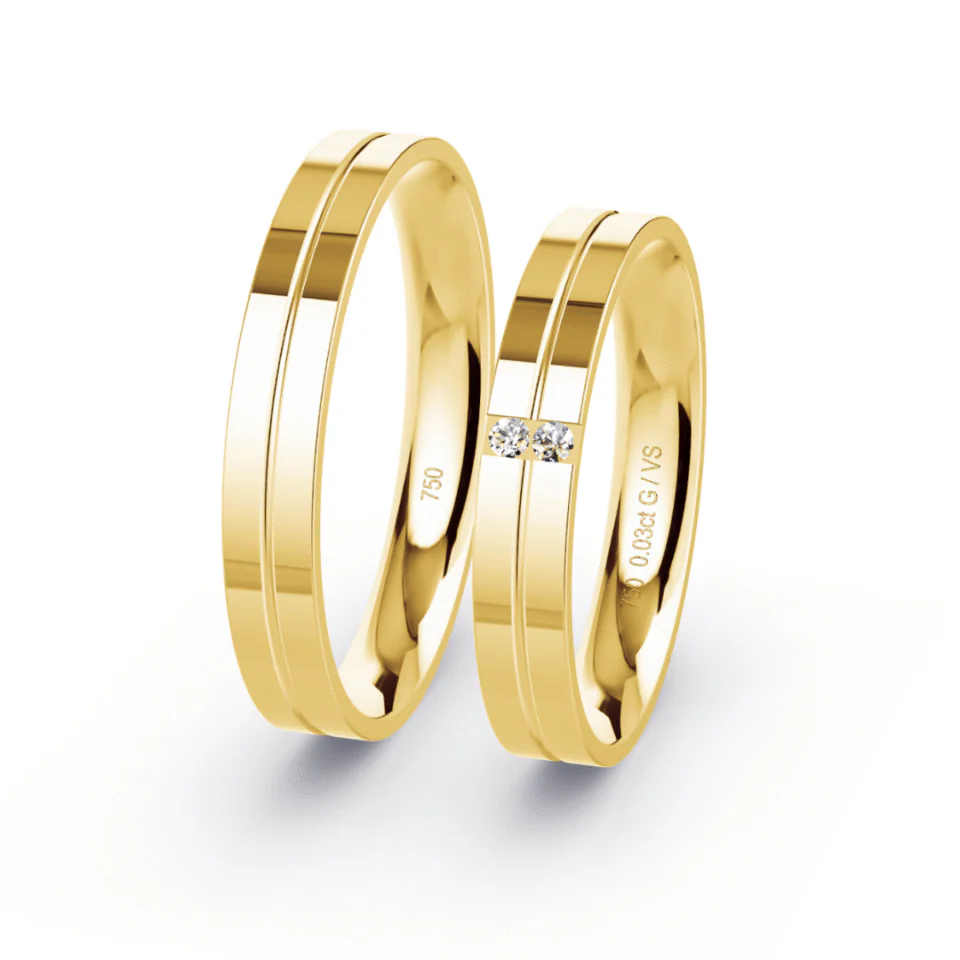 Argollas de Matrimonio Neo Oro amarillo 18K 3,5mm 10g - Par