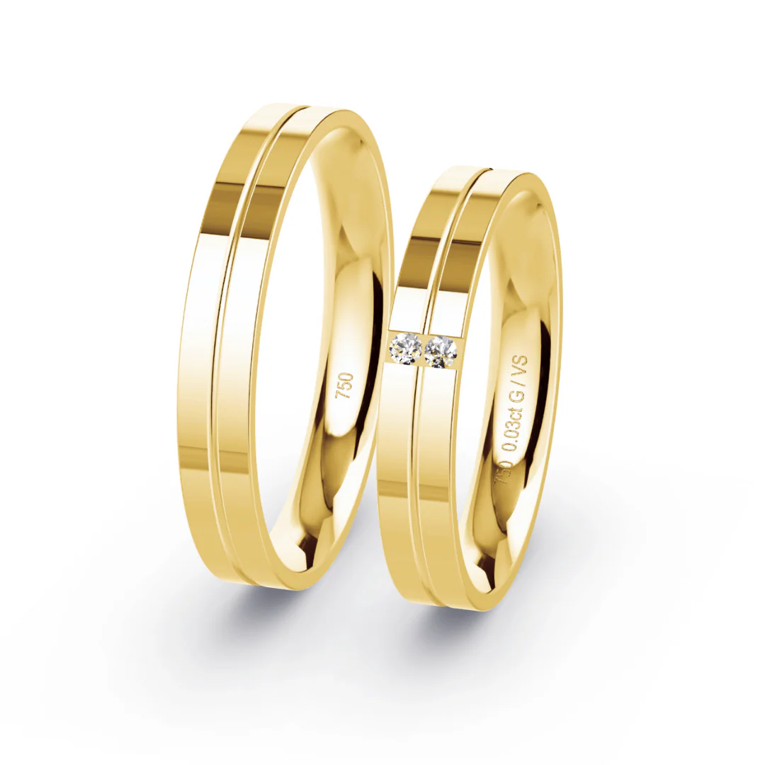 Anillo de Matrimonio – Neo 3,5 mm – Oro 18k Amarillo — Joyería Cáceres