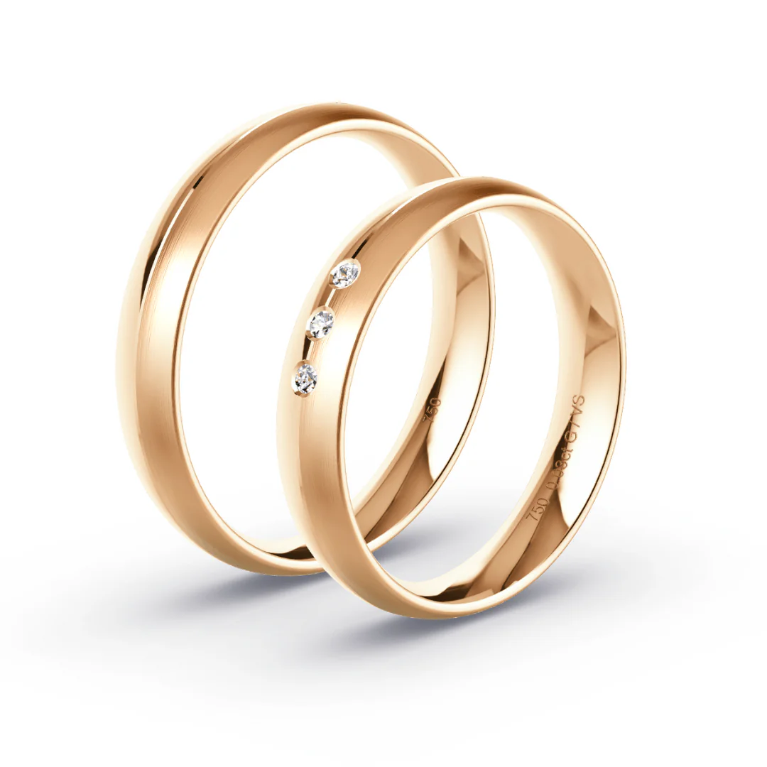 Anillo de Matrimonio – Mia 4,0 mm – Oro 18k Rosado — Joyería Cáceres