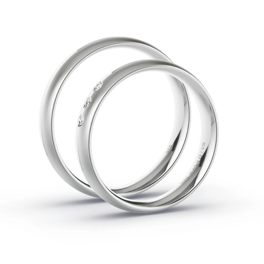 Anillo de Matrimonio – Mia 4,0 mm – Oro 18k Blanco — Joyería Cáceres