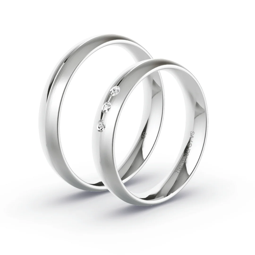 Anillo de Matrimonio – Mia 4,0 mm – Oro 18k Blanco — Joyería Cáceres