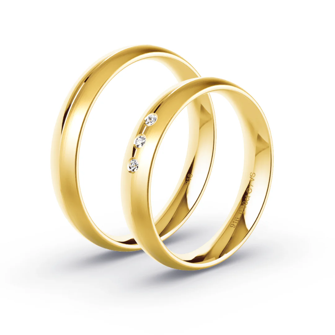 Anillo de Matrimonio – Mia 4,0 mm – Oro 18k Amarillo — Joyería Cáceres