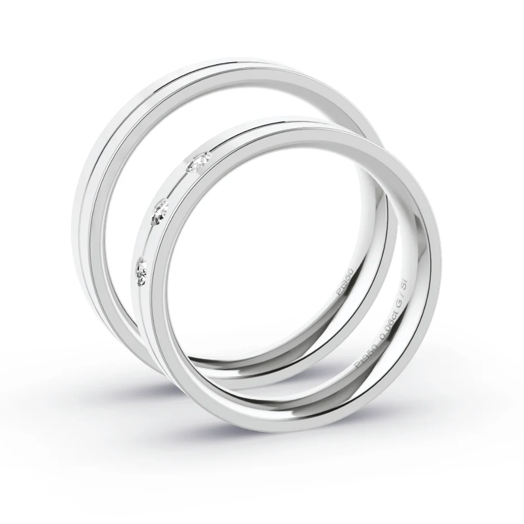Anillo de Matrimonio – Gio 4 mm – Platino — Joyería Cáceres