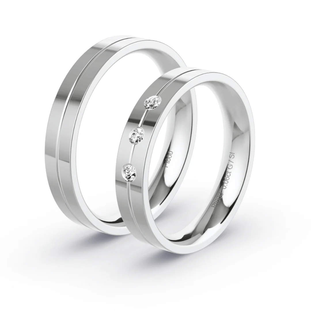 Anillo de Matrimonio – Gio 4 mm – Platino — Joyería Cáceres
