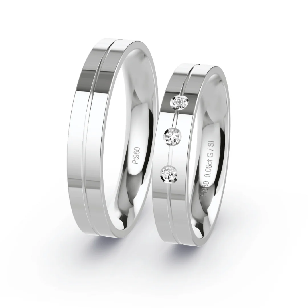 Anillo de Matrimonio – Gio 4 mm – Platino — Joyería Cáceres