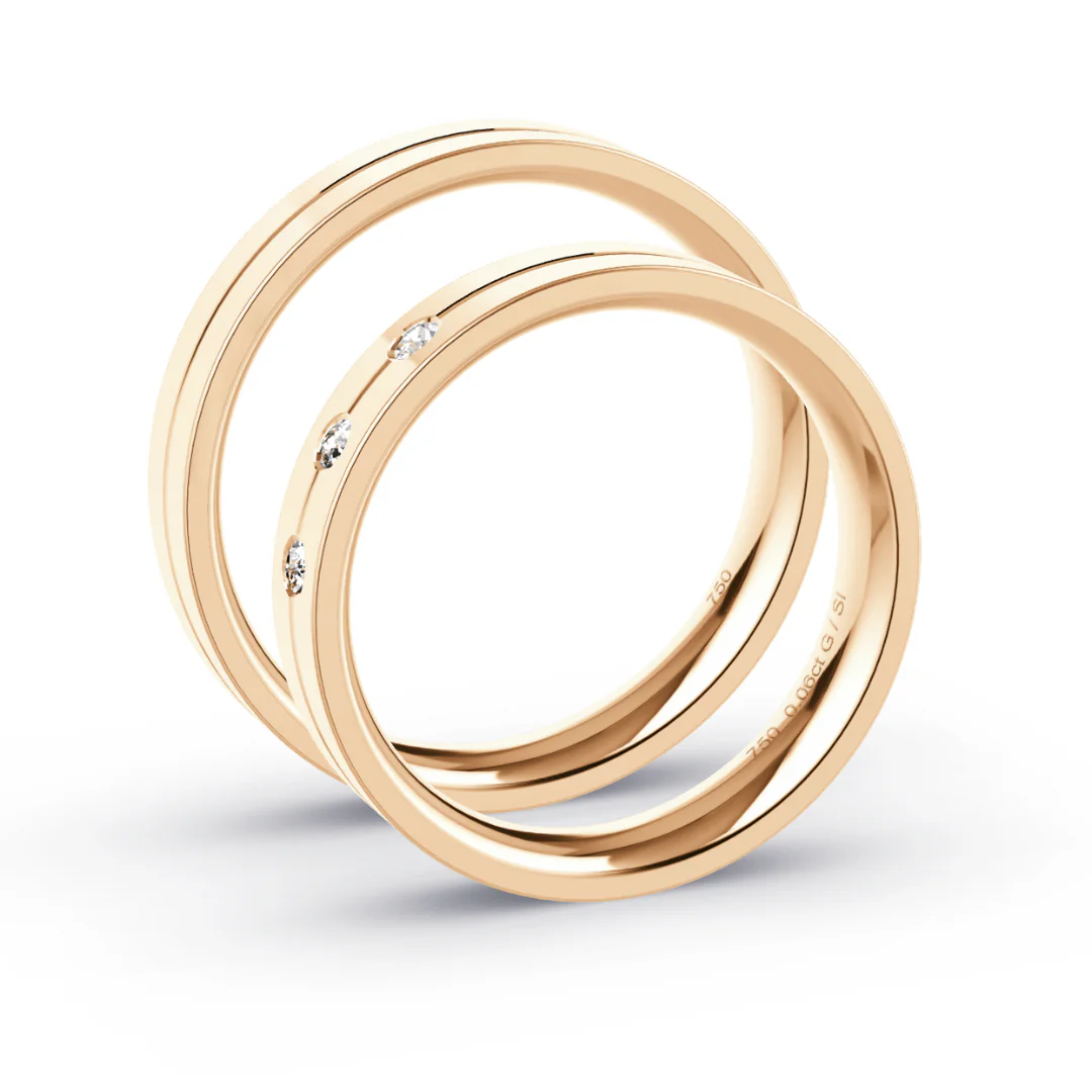 Anillo de Matrimonio – Gio 4,0 mm – Oro 18k Rosado — Joyería Cáceres