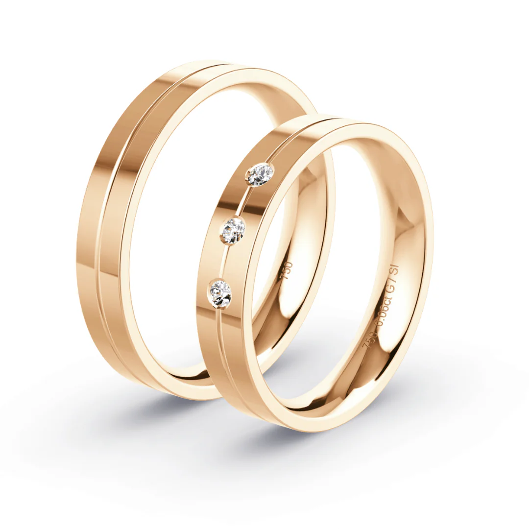 Anillo de Matrimonio – Gio 4,0 mm – Oro 18k Rosado — Joyería Cáceres
