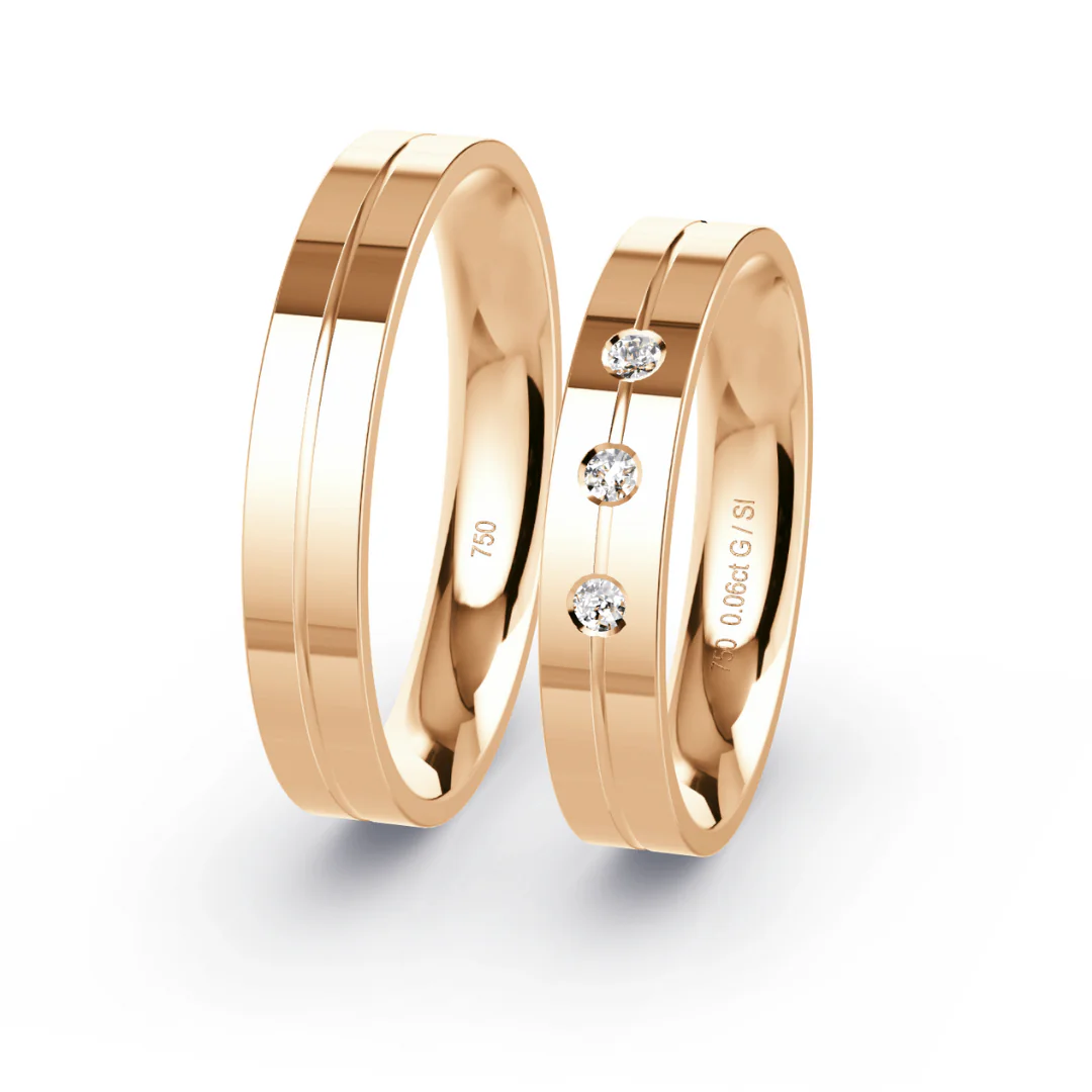 Anillo de Matrimonio – Gio 4,0 mm – Oro 18k Rosado — Joyería Cáceres
