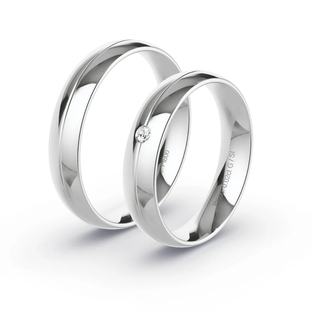 Anillo de Matrimonio – Cuore 4,5 mm – Platino — Joyería Cáceres