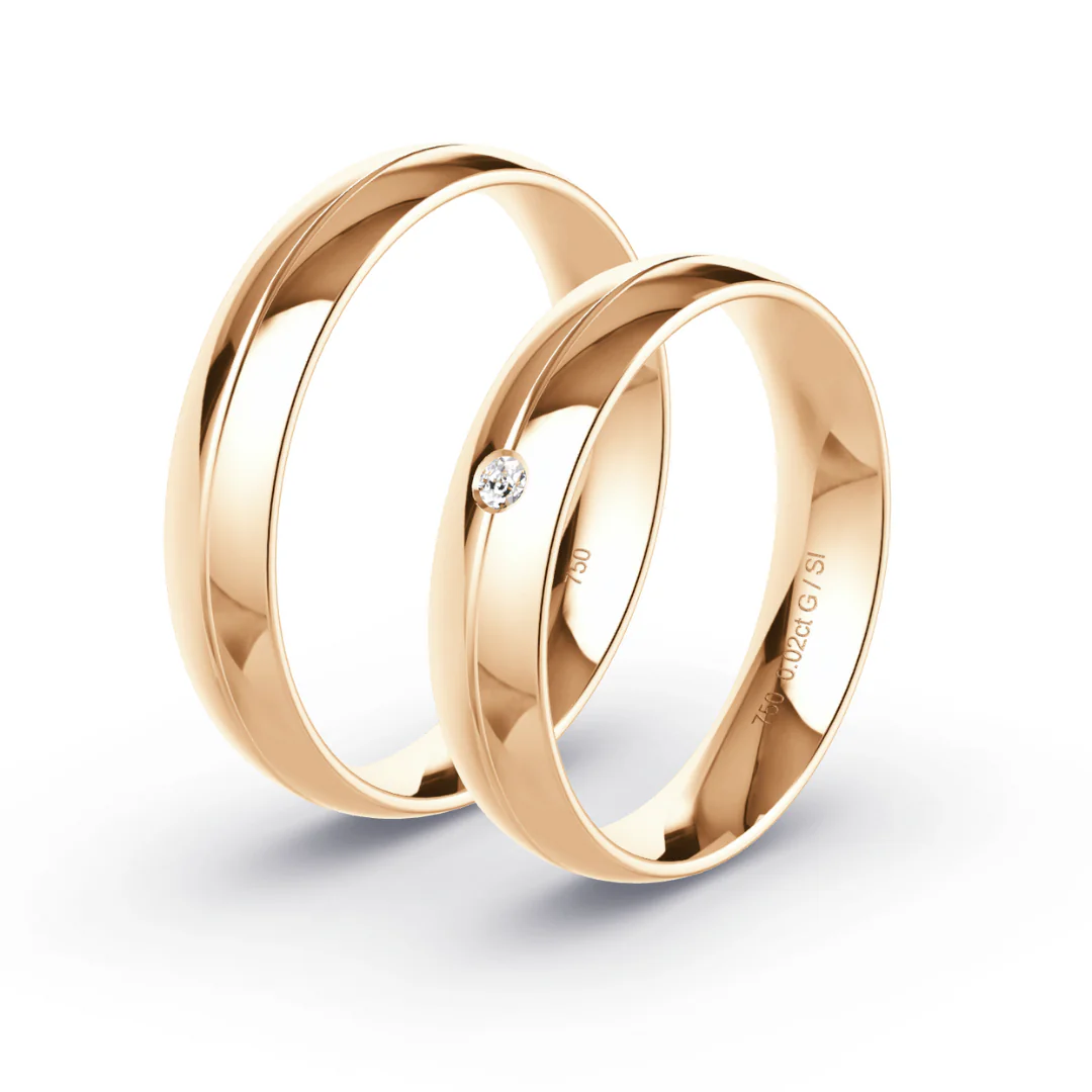 Anillo de Matrimonio – Cuore 4,5 mm – Oro 18k Rosado — Joyería Cáceres