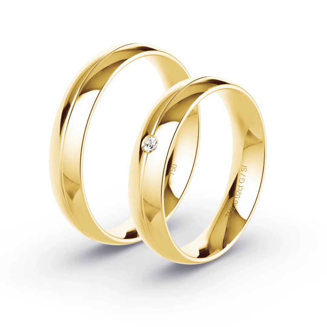 Anillo de Matrimonio – Cuore 4,5 mm – Oro 18k Amarillo — Joyería Cáceres