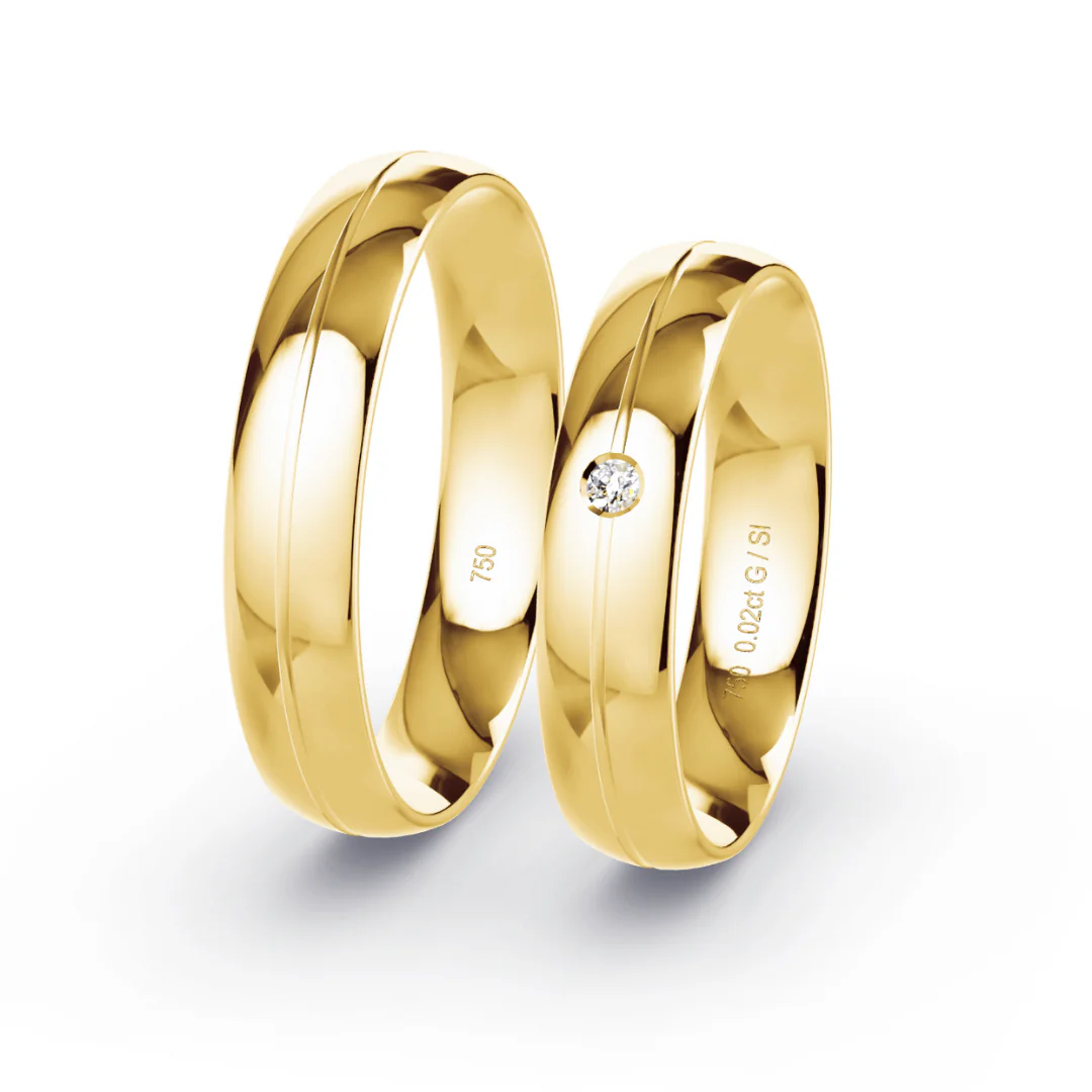 Anillo de Matrimonio – Cuore 4,5 mm – Oro 18k Amarillo — Joyería Cáceres