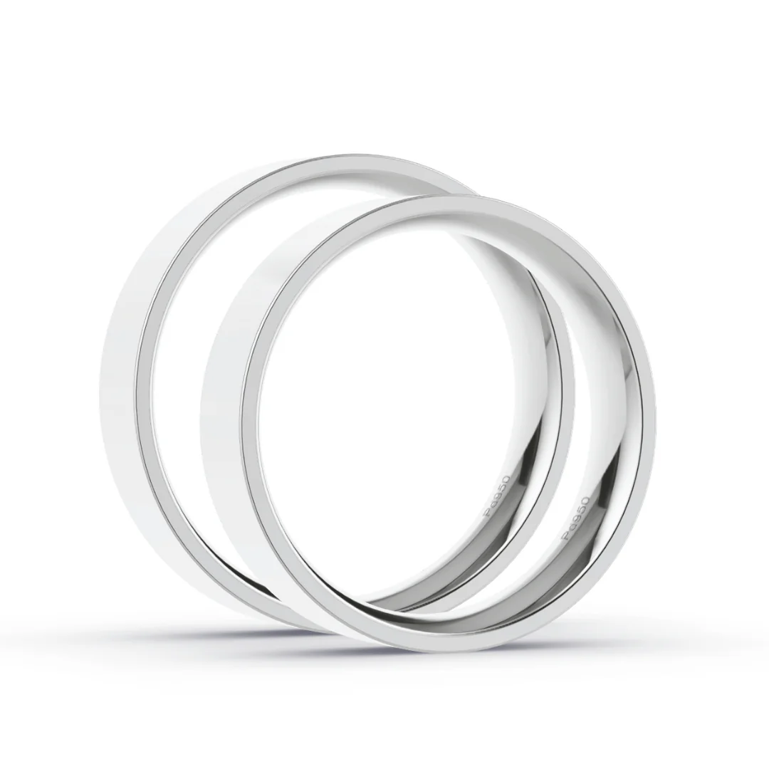 Anillo de Matrimonio – Planas 4,5 mm – Platino — Joyería Cáceres
