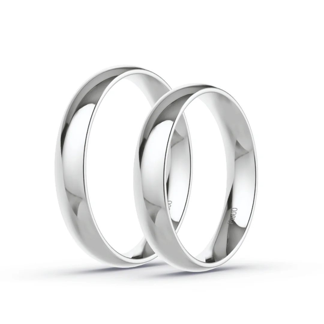 Argolla de matrimonio media ca&ntilde;a en platino &mdash; Joyer&iacute;a C&aacute;ceres