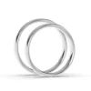 Anillo de Matrimonio – Media Caña 4 mm – Blanco en oro blanco 18k — Joyería Cáceres