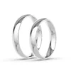 Anillo de Matrimonio – Media Caña 4 mm – Blanco en oro blanco 18k — Joyería Cáceres