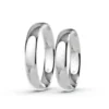 Anillo de Matrimonio – Media Caña 4 mm – Blanco en oro blanco 18k — Joyería Cáceres